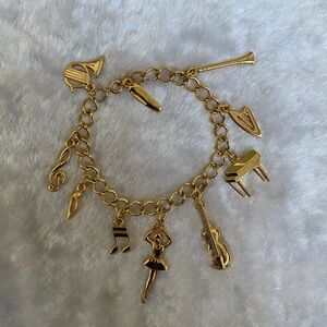 🍀VTG Gold Charm Bracelet